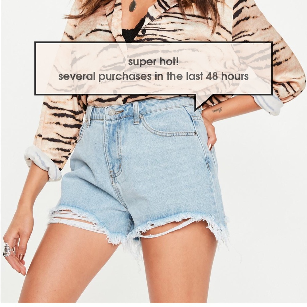 Missguided denim shorts
